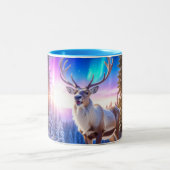 Christmas Reindeer Tweekleurige Koffiemok (Center)