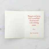 Christmas Reindeer Vintage Holiday Kaart (Binnen)