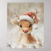 Christmas Reindeer Wall Art Poster (Voorkant)
