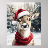 Christmas Reindeer Wall Art Poster (Voorkant)