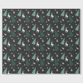 Christmas Reindeer Wrapping Paper Cadeaupapier (Vlak)