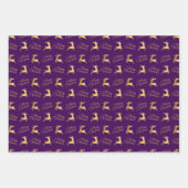 Christmas Reindeers on Purple, Navy and Teal Inpakpapier Vel (Voorkant)