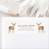 Christmas Reinders Retour Adreslabels Etiket (Insitu)