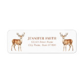 Christmas Reinders Retour Adreslabels Etiket (Voorkant)