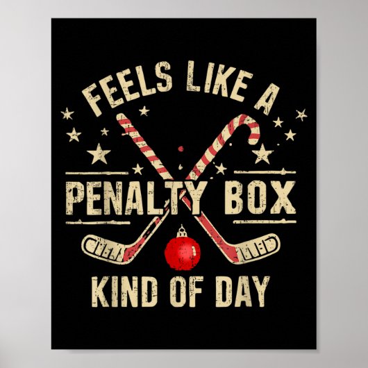 Christmas Retro Feels Like A Penalty Box Kind Of D Poster (Voorkant)