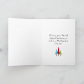 Christmas Retro Girl-Exercise Bike Wenskaart Feestdagen Kaart (Binnen)