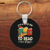 Christmas Retro It's A Good Day To Read 6 Or 7 Pag Sleutelhanger (Voorkant)