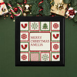 Christmas Retro Pattern Cadeaudoosje<br><div class="desc">Christmas Vitange Pattern,  Snowflake,  Christmas Tree</div>