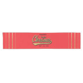 Christmas Retro Personalize 14 x 72 Korte Tafelloper (Horizontaal)