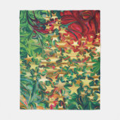 CHRISTMAS Retro Red Green Faux Gold Stars Fleece Deken (Voorkant)