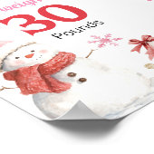 Christmas Retro Santa Birthday Milestone Photo Poster (Hoek)