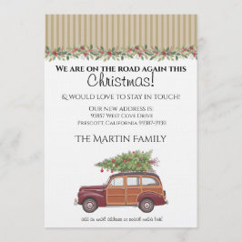 Christmas Retro Station Wagon Kaart