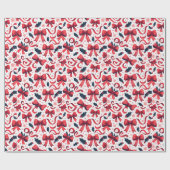 Christmas Ribbon-patroon Cadeaupapier (Vlak)