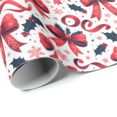 Christmas Ribbon-patroon Cadeaupapier (Rol Hoek)
