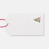 Christmas Ribbon Tree Cadeaulabel (Achterkant Horizontaal)