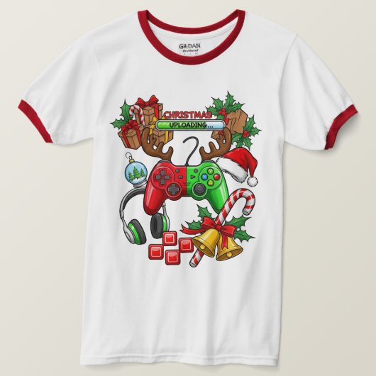 Christmas Ringer T-Shirt (Design voorkant)