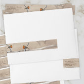 Christmas Robin Bird wikkel rond adreslabel Omwikkelbaar Adreslabel