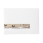 Christmas Robin Bird wikkel rond adreslabel Omwikkelbaar Adreslabel (Voorkant)