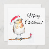 Christmas Robin Feestdagenkaart (Voorkant / Achterkant)