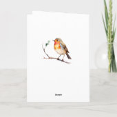 Christmas Robin Pine Baubles Kaart (Achterkant)