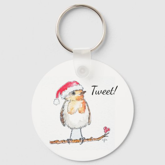 Christmas Robin Sleutelhanger (Achterkant)