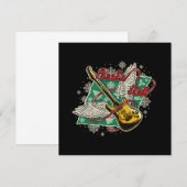 Christmas Rock n Roll Electric Guitar Rock Music Kaart (Voorkant / Achterkant)