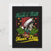 Christmas Rock n Roll Never Dies Rockabilly Girl S Kaart (Voorkant)