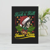 Christmas Rock n Roll Never Dies Rockabilly Girl S Kaart (Staand voorkant)