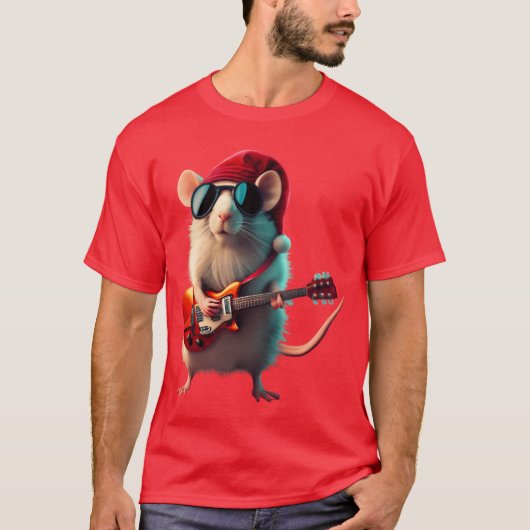 Christmas Rocker Mouse Christmas Series boy T-shirt (Voorkant)