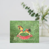 Christmas Rocking Horse Briefkaart (Staand voorkant)