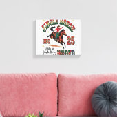 Christmas Rodeo Jingle Horse Canvas Afdruk (Insitu (Woonkamer))