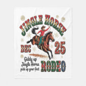 Christmas Rodeo Jingle Horse Fleece Deken (Voorkant)
