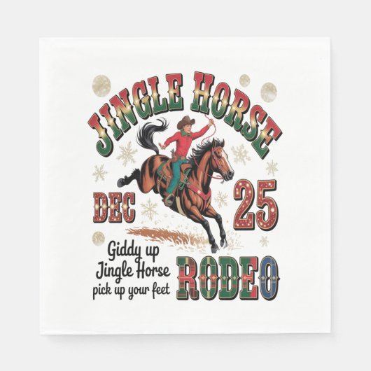 Christmas Rodeo Jingle Horse Servet (Voorkant)