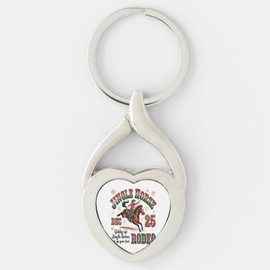 Christmas Rodeo Jingle Horse Sleutelhanger (Voorkant)