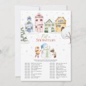 Christmas Roll Een Sneeuwman Game Kaart (Voorkant)