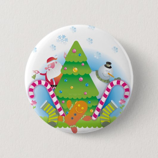 christmas ronde button 5,7 cm (Voorkant)
