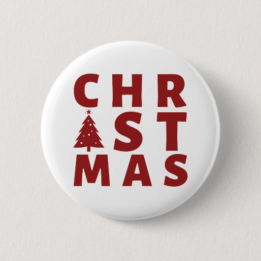 CHRISTMAS RONDE BUTTON 5,7 CM (Voorkant)