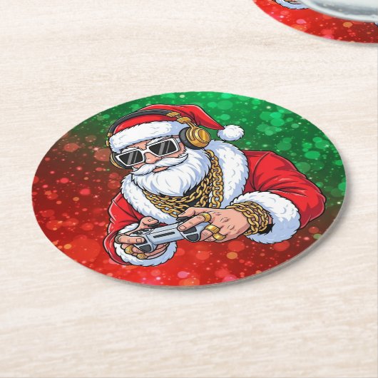 Christmas Ronde Kartonnen Onderzetter (Gebogen)