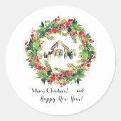 Christmas! Ronde Sticker (Voorkant)