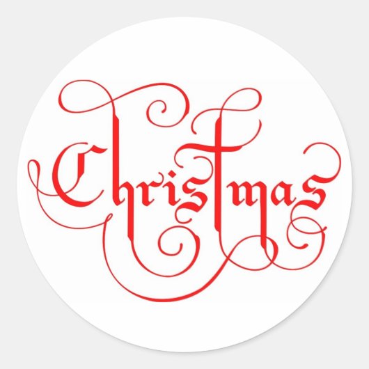 CHRISTMAS RONDE STICKER (Voorkant)