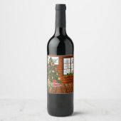 Christmas  room  wijn etiket (Voorkant)