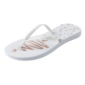 Christmas Roos Gold Foil Tree Snowflakes Teenslippers (Schuin)