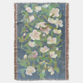 Christmas Rose & Silverwing Butterfly Nocturne Deken (Voorkant Verticaal)