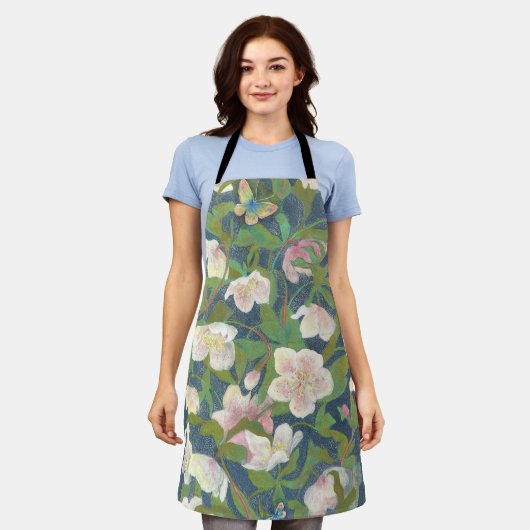 Christmas Rose & Silverwing Butterfly Nocturne Schort (Gedragen)