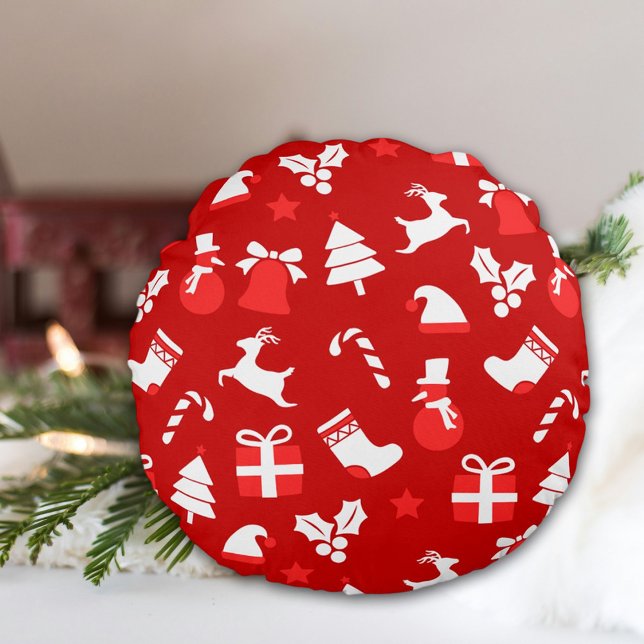 Christmas Round Pillow Rond Kussen (Creator heeft geüpload)
