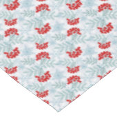 Christmas, Rowan, red, white, snowflakes Tafelkleed (Gekanteld)