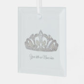 Christmas Royal Princess Crown Glas Ornament (Voorkant links)