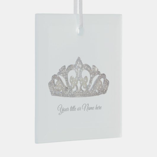 Christmas Royal Princess Crown  Glas Ornament (Voorkant Rechts)