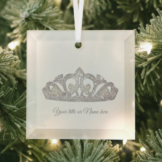 Christmas Royal Princess Crown Glas Ornament (Insitu)