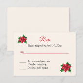 Christmas RSVP Response Kaart (Voorkant / Achterkant)